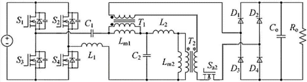 Topological conversion type multi-resonance element resonance soft switch direct current converter