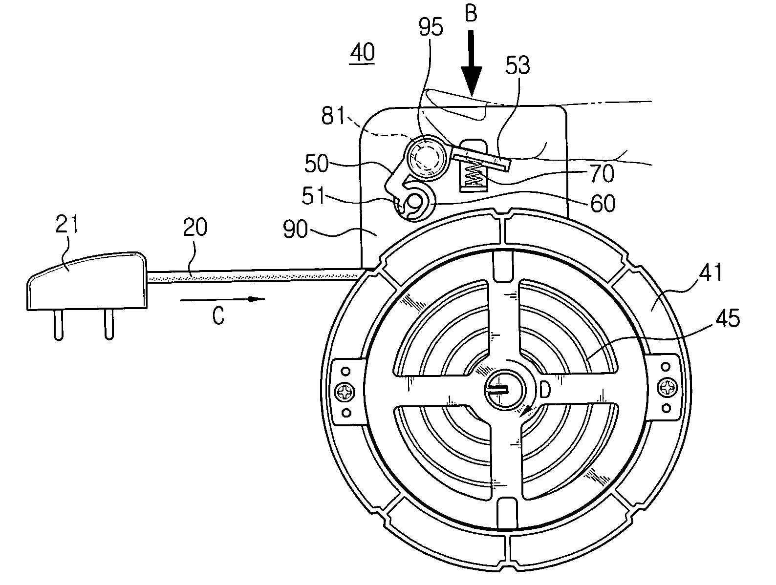 Cord-reel assembly for electronic devices