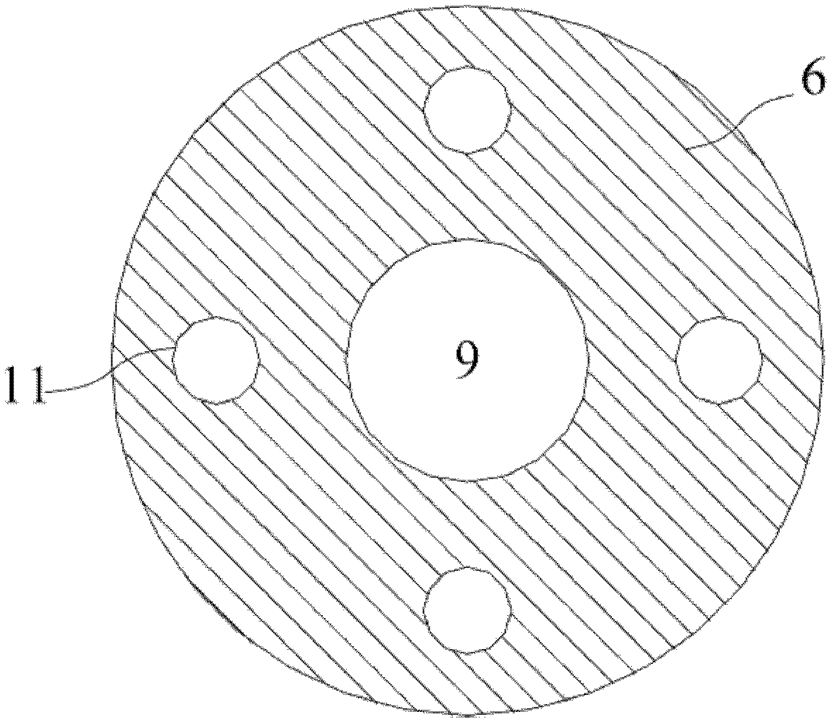 Three-channel slurry fuel gasification burner