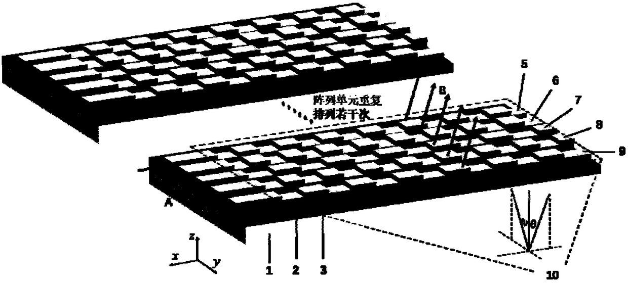 High density photon integrated waveguide grating array