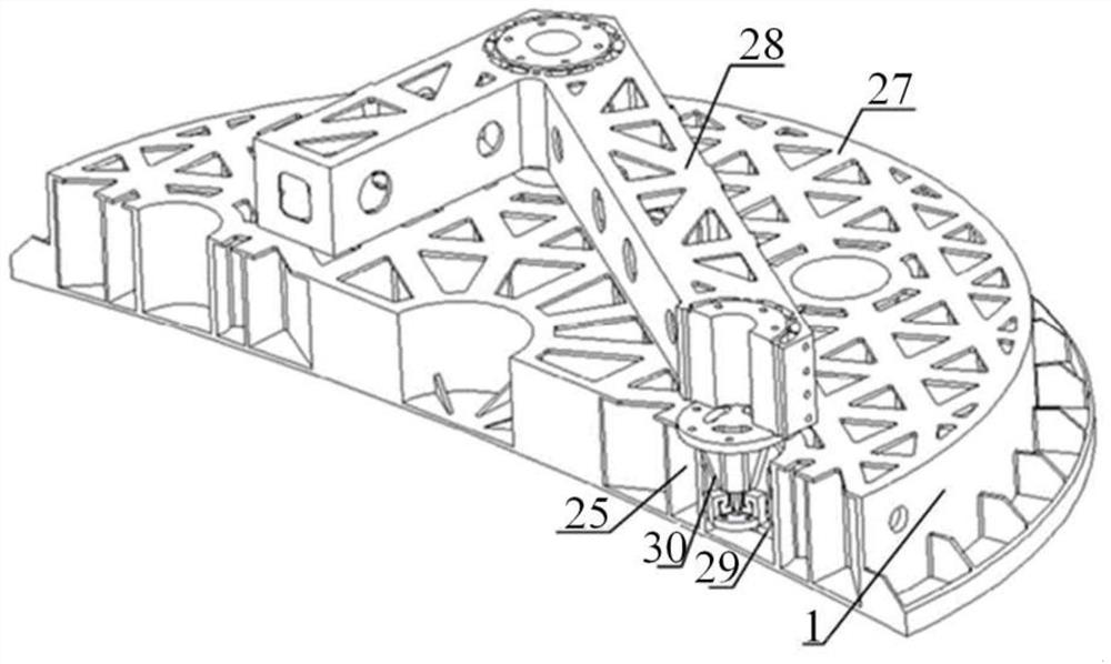 Adjustable support device for large aperture infrared telescope based on gradient porous structure