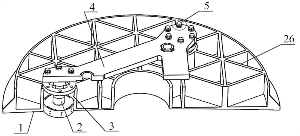 Adjustable support device for large aperture infrared telescope based on gradient porous structure
