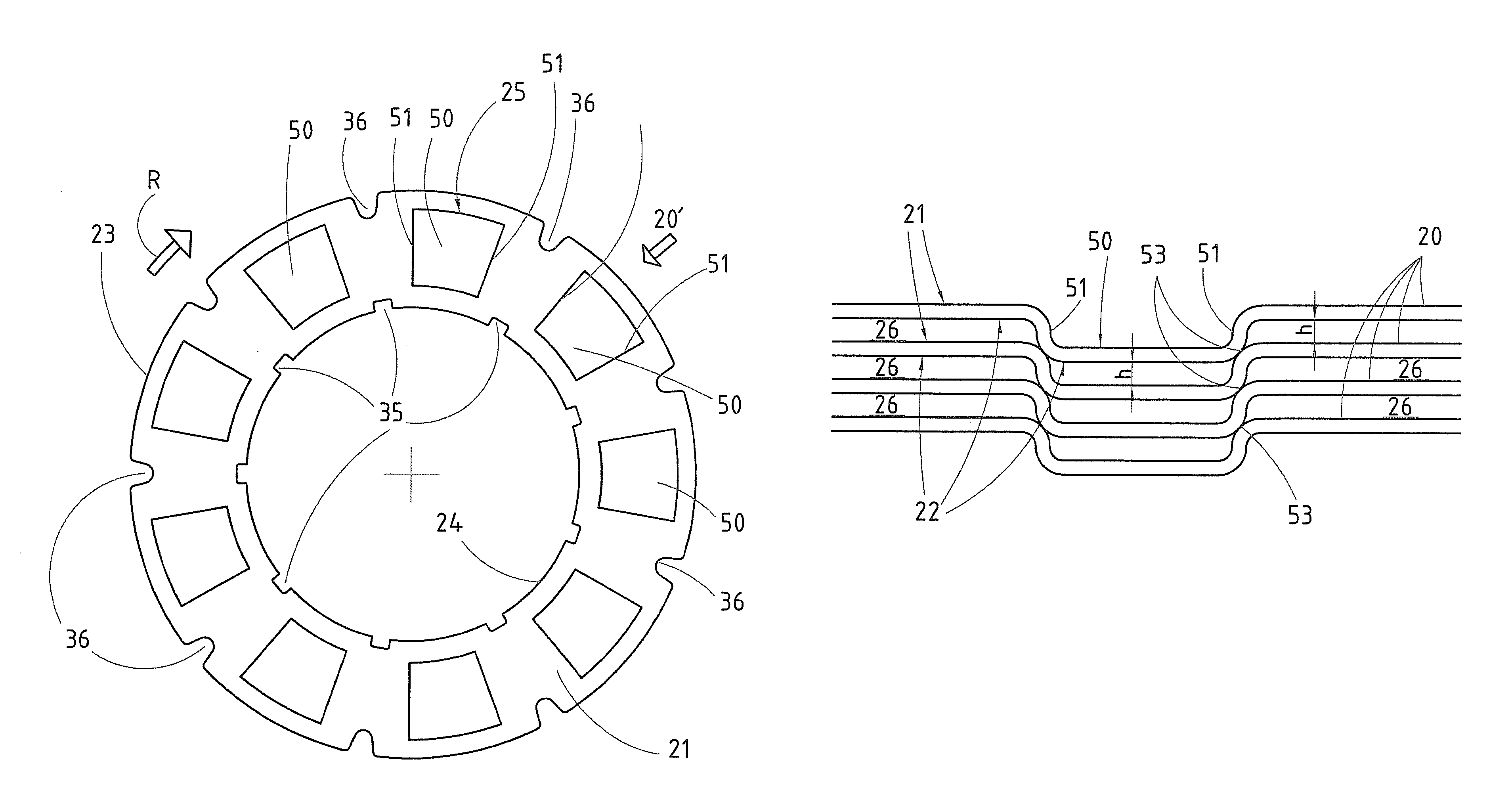 Disk package for a centrifuge rotor