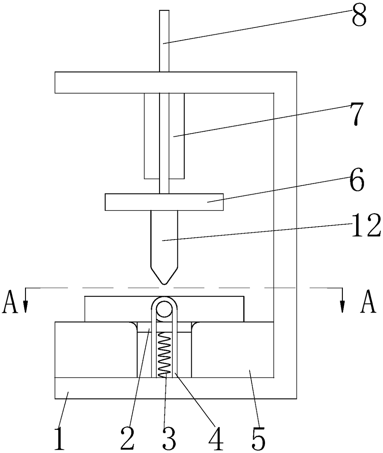 V-shaped sheet metal part punch forming device