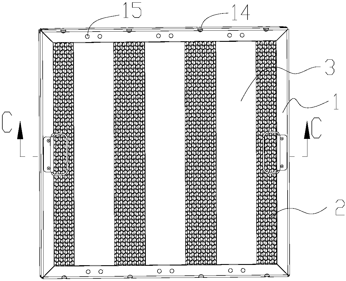 Lampblack filtering device with fire retardance function and high oil removing efficiency