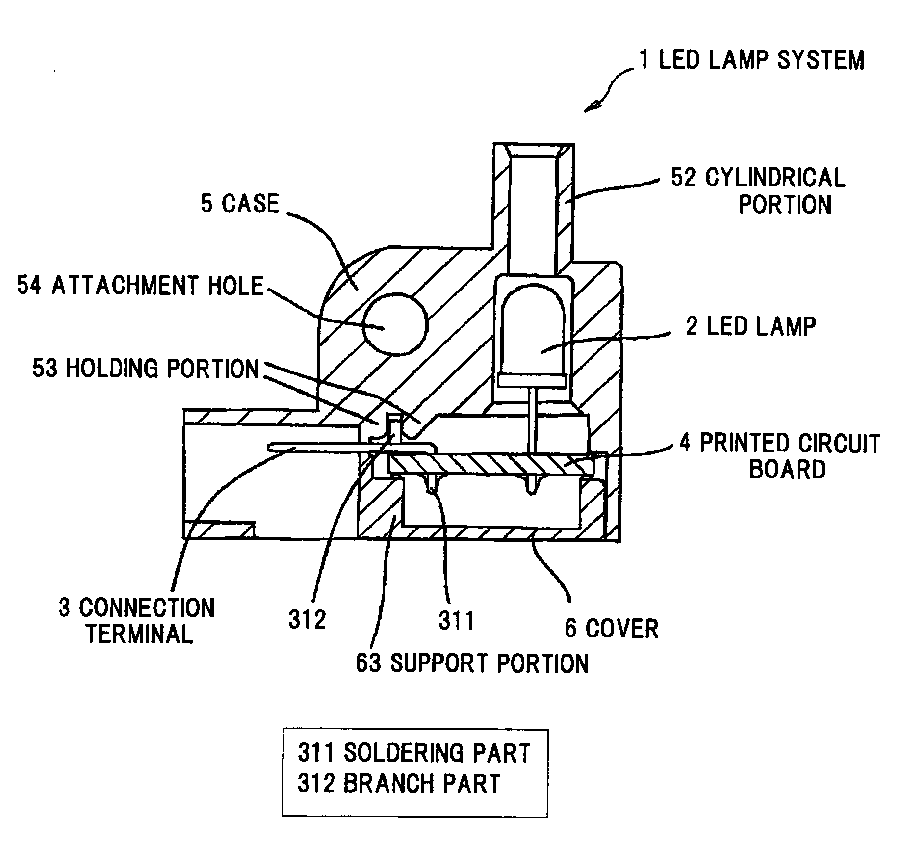Led lamp system and method of making same