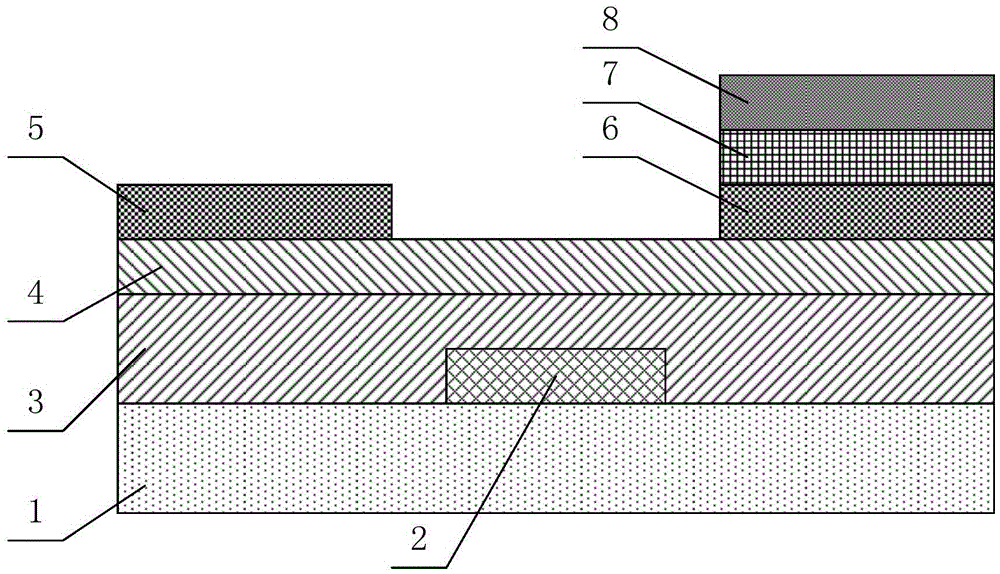 A 1t1r array applied in fpga based on rram and its manufacturing method