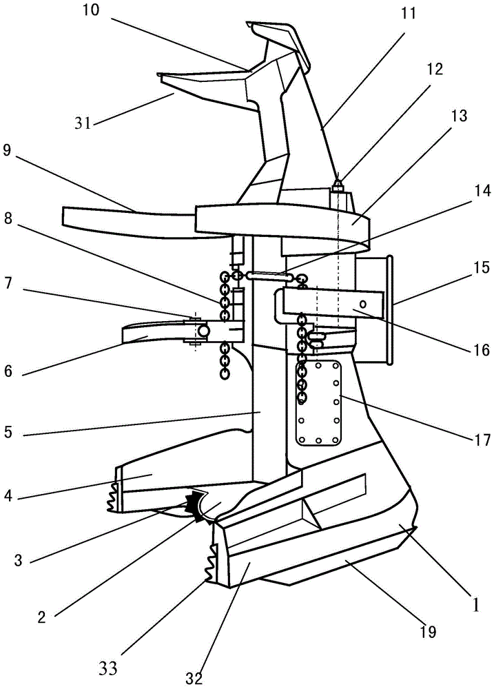 Forest miscellaneous shrub felling and bundling device