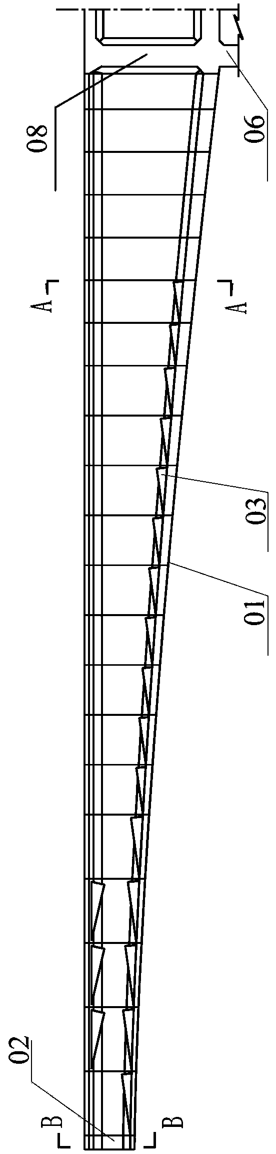 Prestressed concrete variable cross-section box girder bridge, movable suspended scaffolding and construction method of prestressed concrete variable cross-section box girder bridge