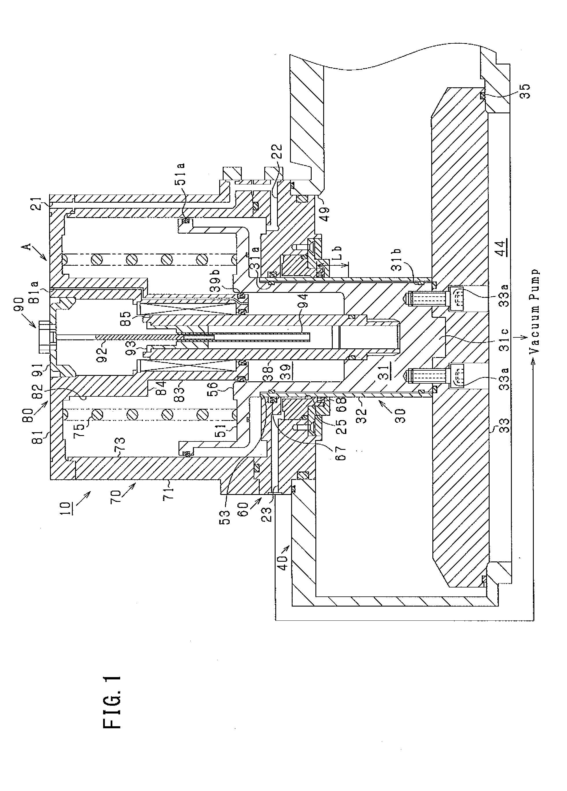 Linear actuator and vacuum control device