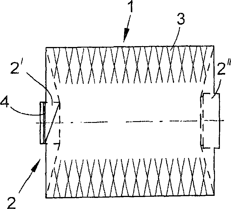 Cross-coil used in dye column and device for manufacturing the coil