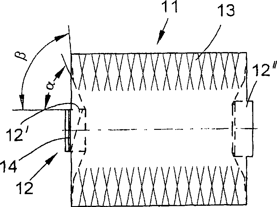 Cross-coil used in dye column and device for manufacturing the coil