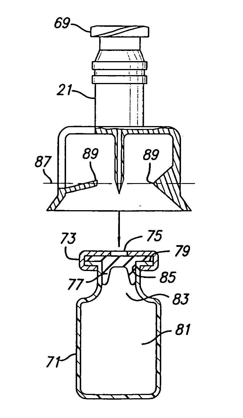Vial adapter having a needle-free valve for use with vial closures of different sizes