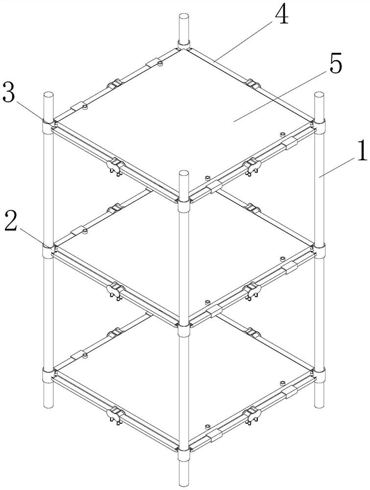 Foldable scaffold and erecting method thereof