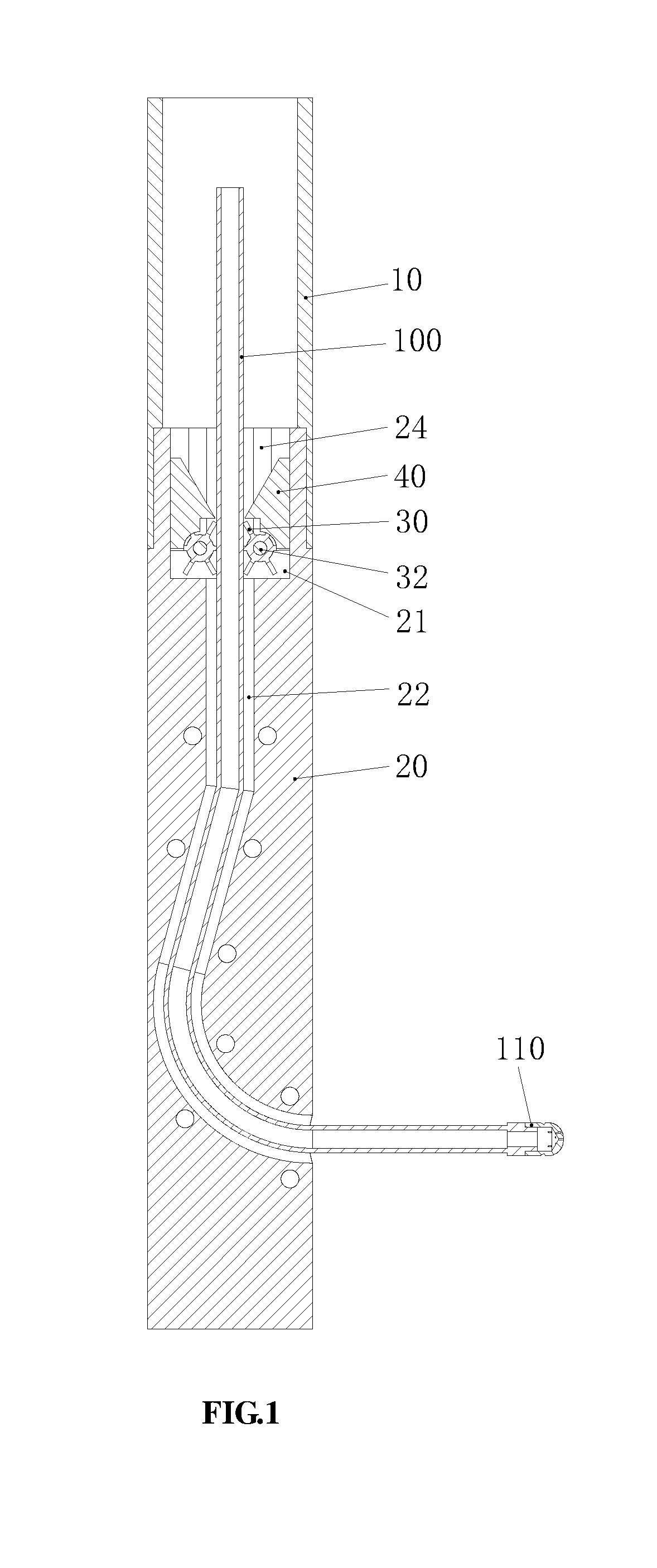 Auxiliary feeding device for flexible pipe of radial horizontal well