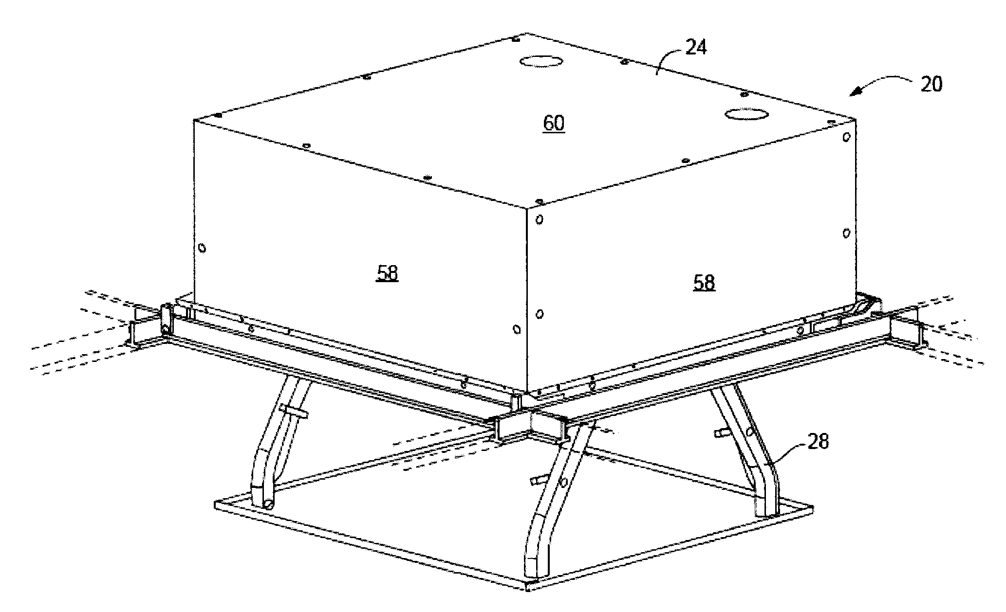 Projector mount and method and system for installing a device in a suspending ceiling