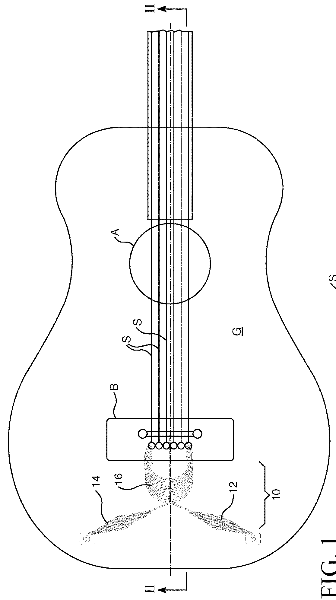 Torsion arm, connecting rod and coil configuration improvements for acoustic guitars and other stringed instruments