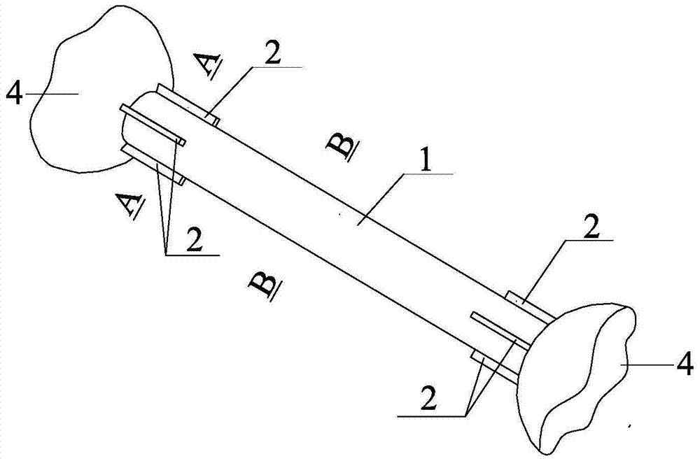 Reinforcement method for key members of space structure