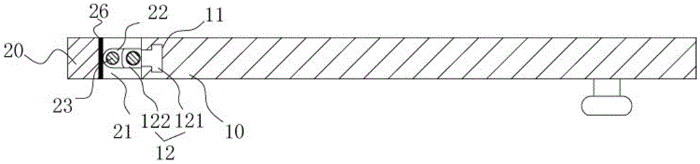 A door body structure with observation through holes using simple connectors