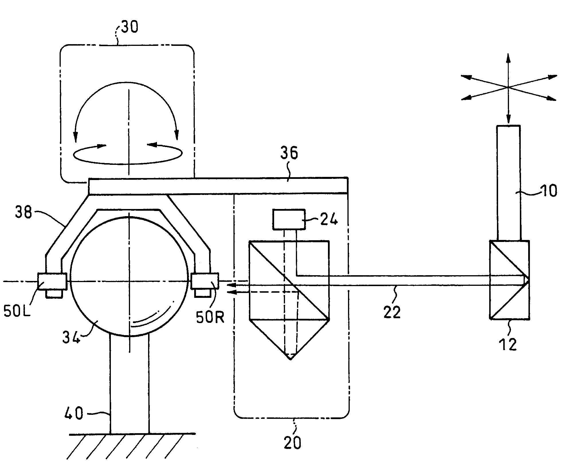 Optical-axis deflection type laser interferometer, calibration method thereof, correcting method thereof, and measuring method thereof