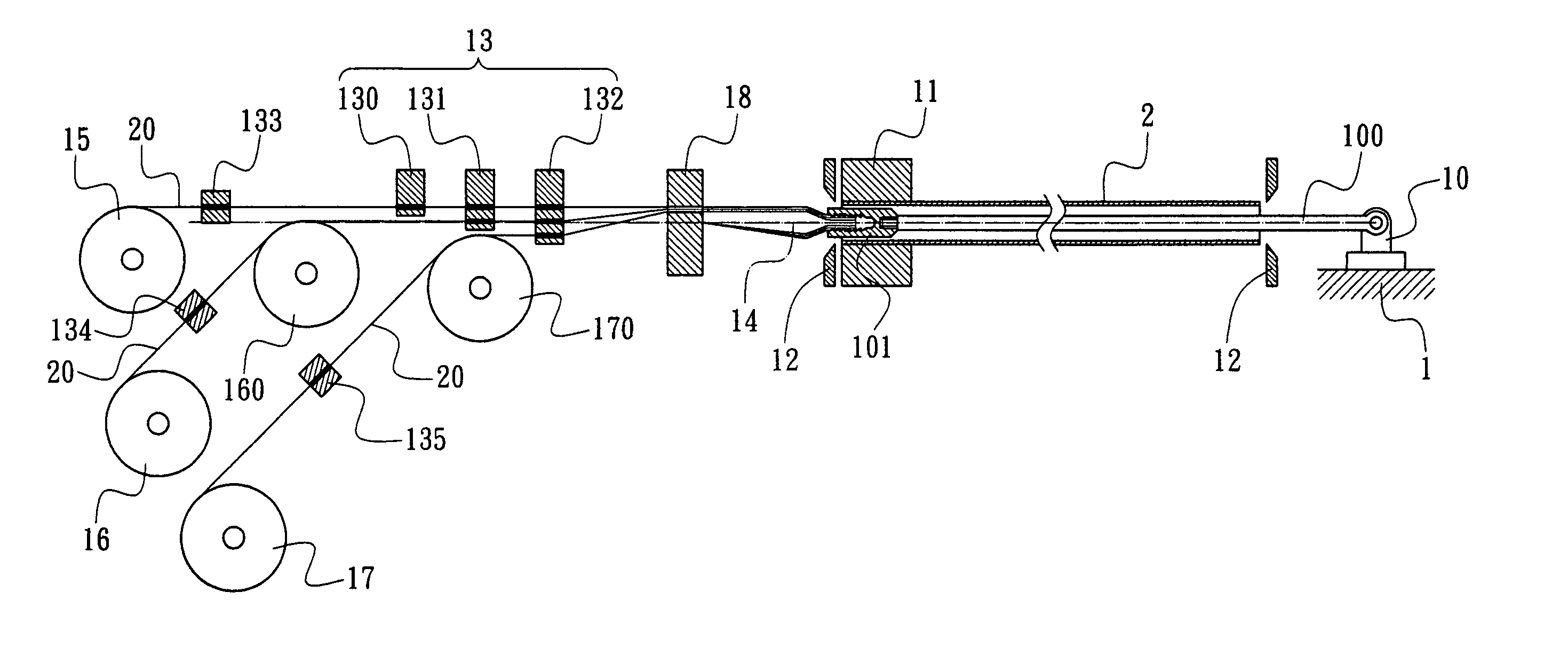 Apparatus for disposing capillary structure into heat pipe