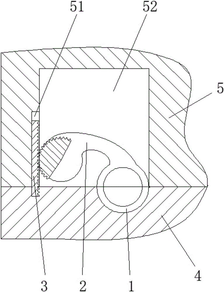 Locating device of handle rubber coating mold