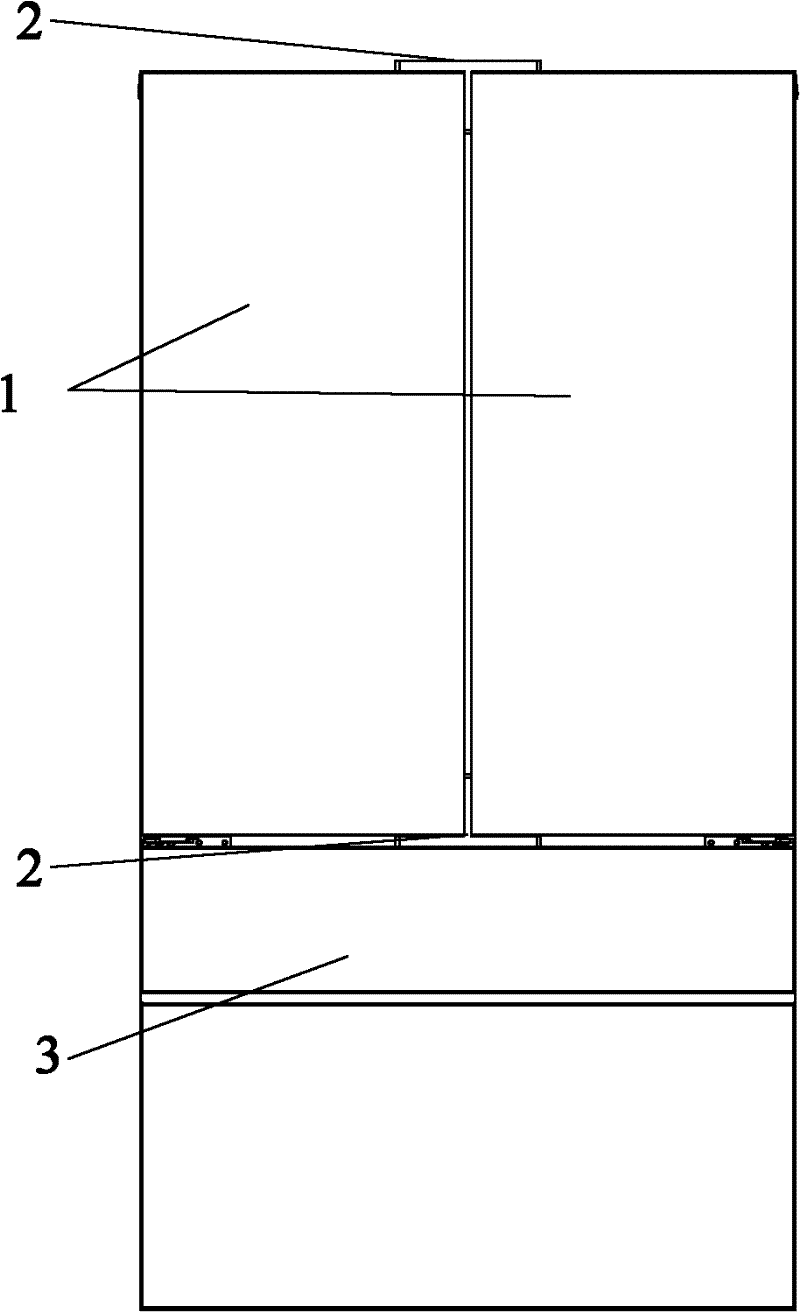 Packaging method for side-by-side combination refrigerator, and supporting cushion for the packaging method