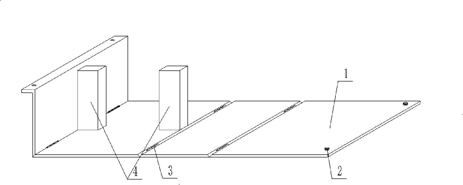 Mold for molding hollow thin wall component for filling concrete