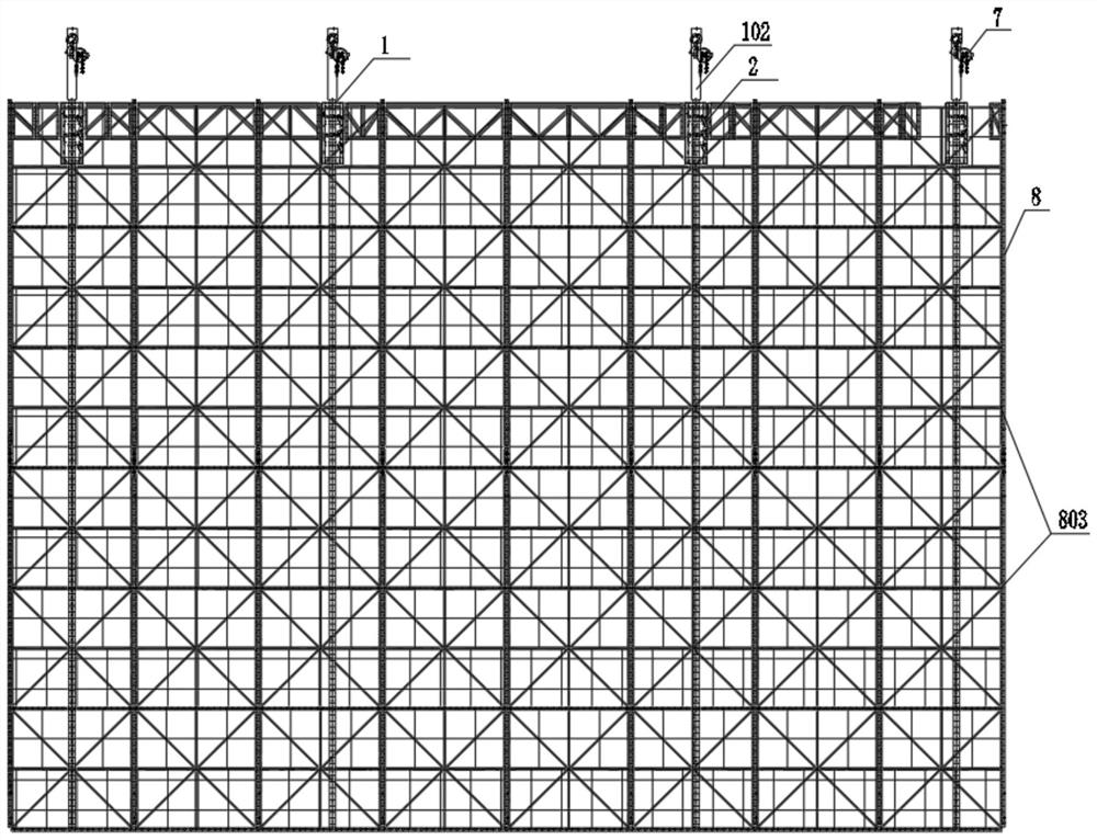 Tool type scaffold anti-falling system