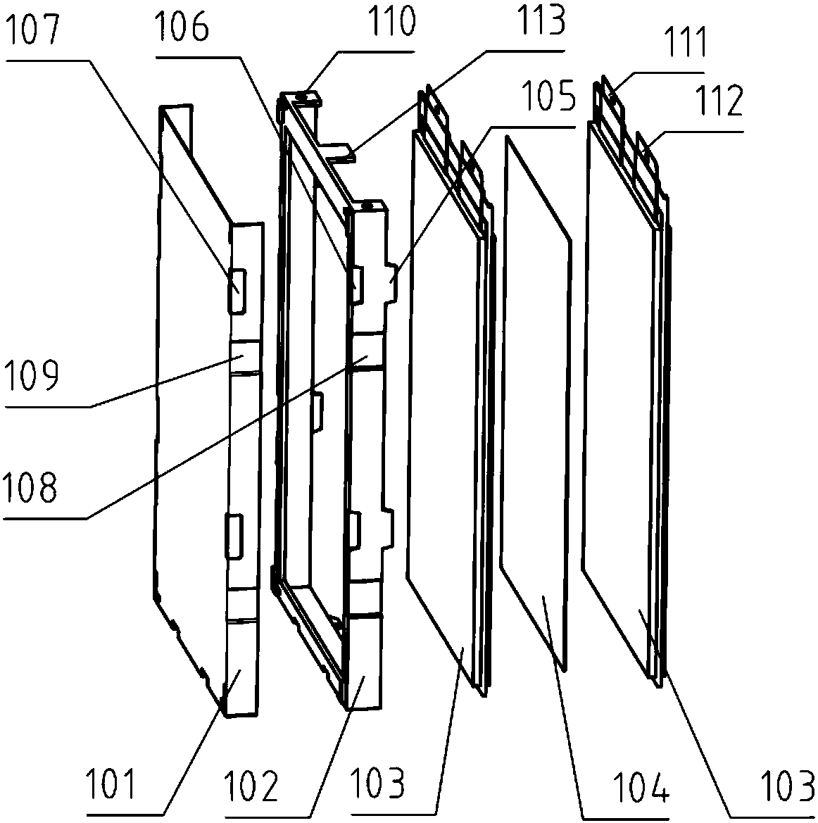 Flexible packaging lithium-ion battery module and connecting method