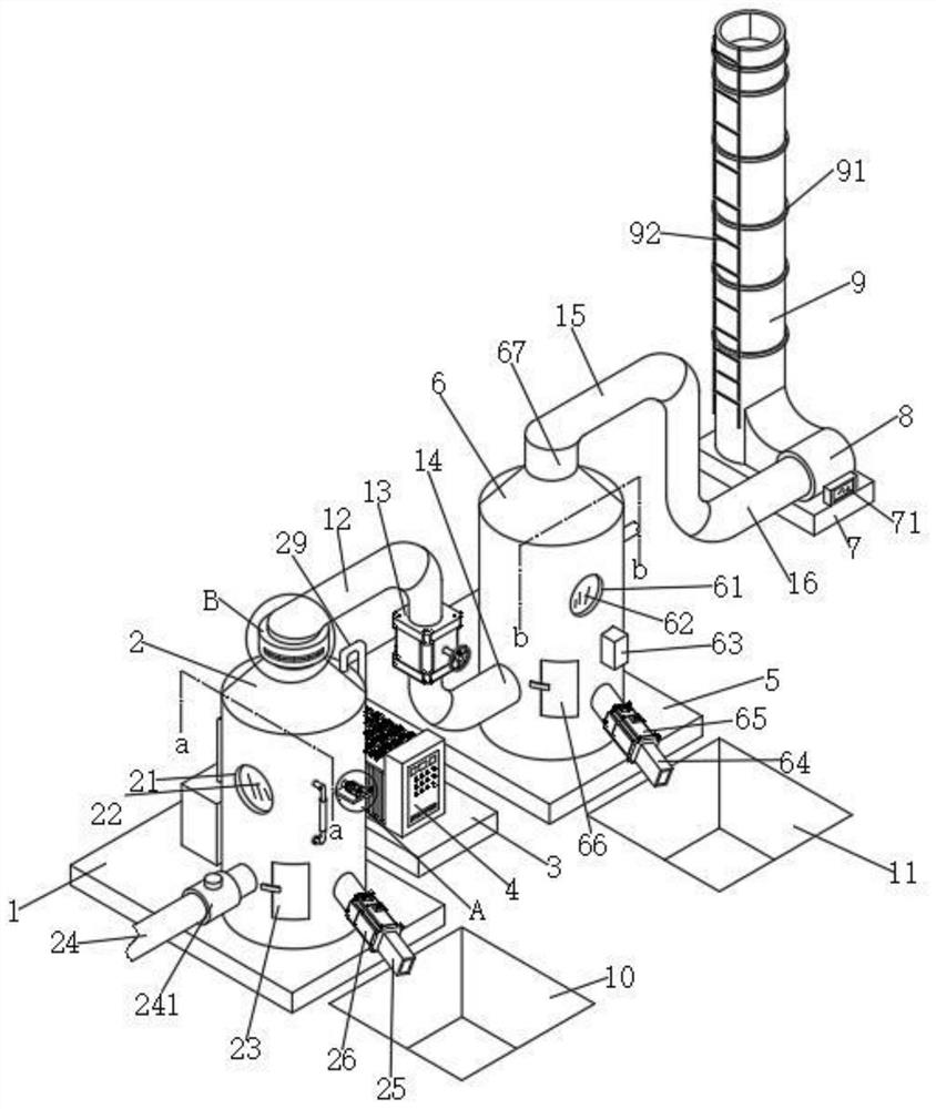 An adsorption tower of a low dew point compressed air purification device