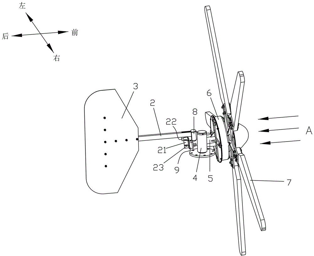 A yaw device for wind turbines that effectively resists strong wind attacks