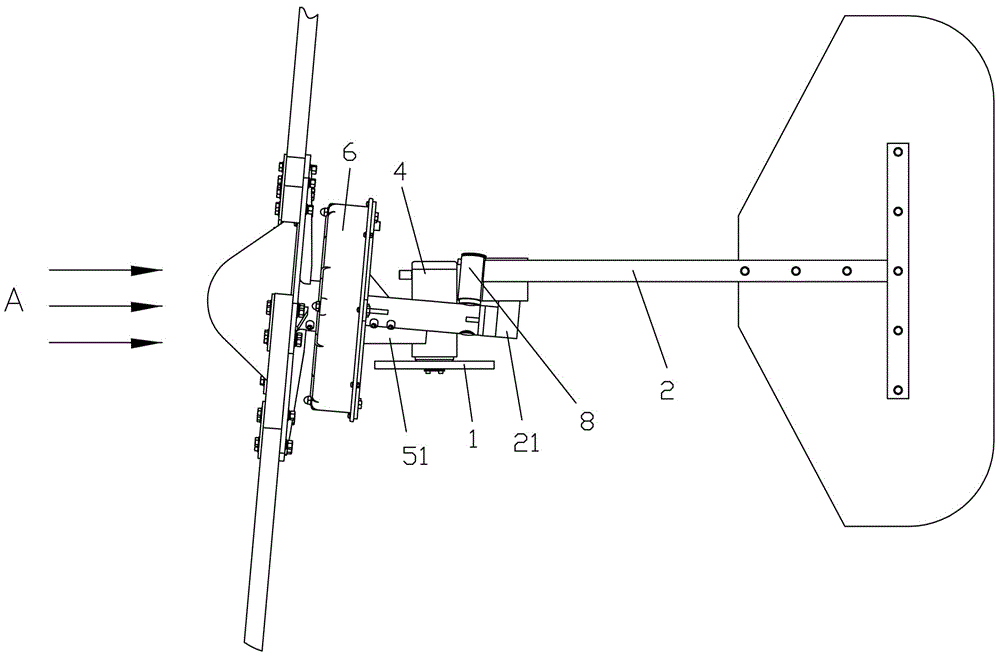 A yaw device for wind turbines that effectively resists strong wind attacks