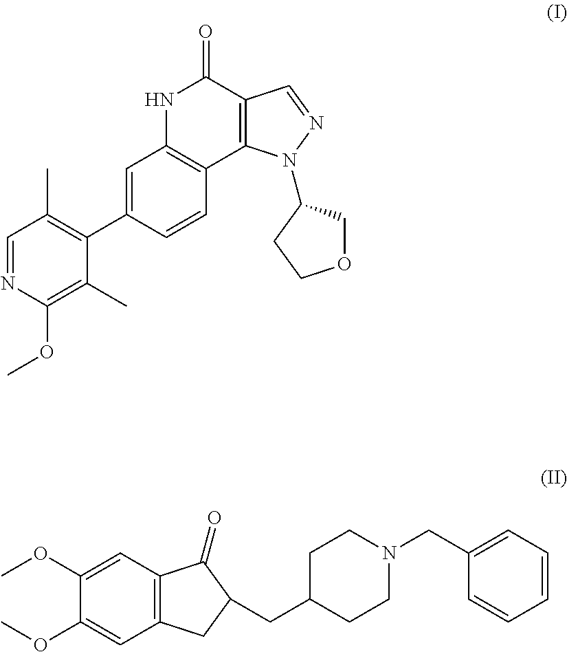 Dementia therapeutic agent combining pyrazoloquinoline derivative and donepezil