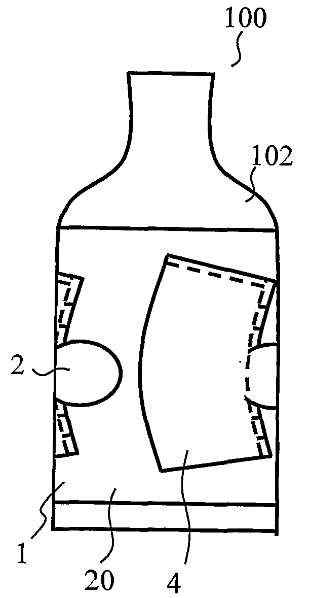 Label with a formable cup