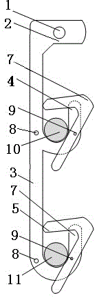 Self-locking composite conducting wire hoisting hook