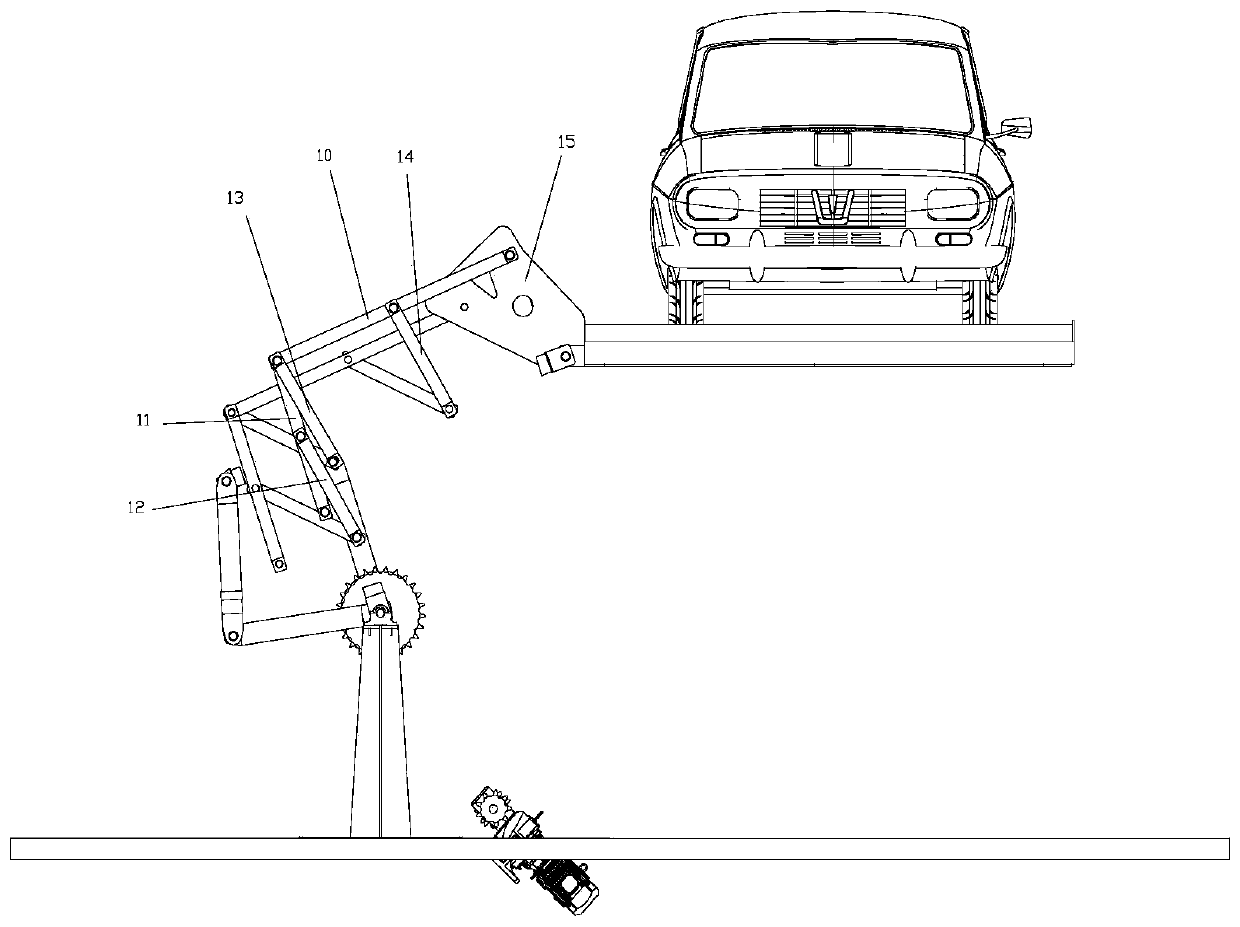 Cam-link mechanical three-dimensional parking device
