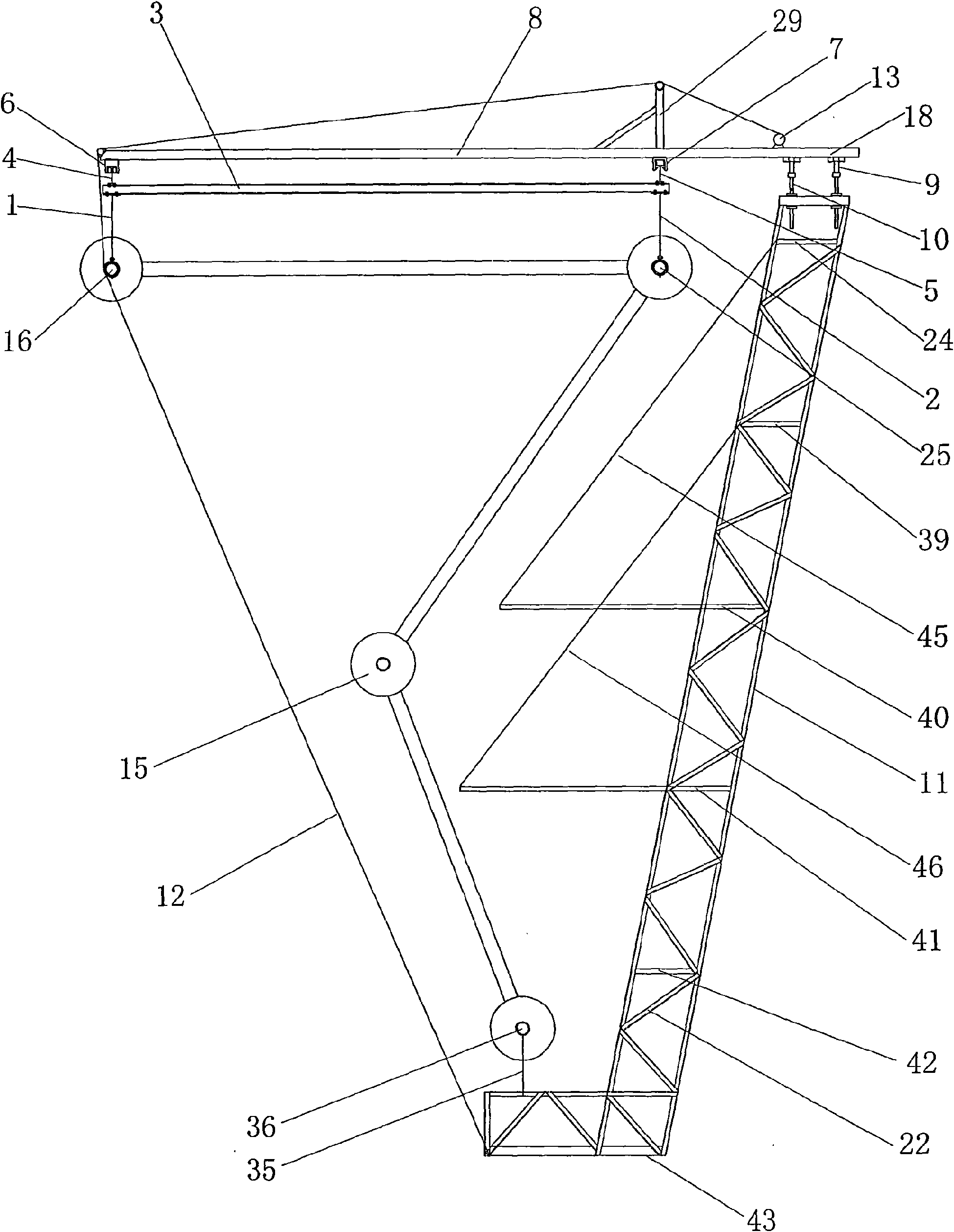 Movable type scaffold bracket for overhead construction of building engineering