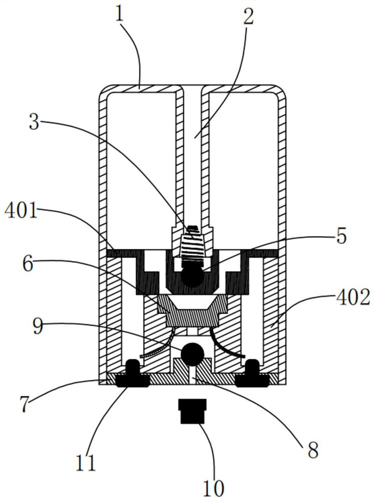 Electronic cigarette cartridge oil leakage prevention structure