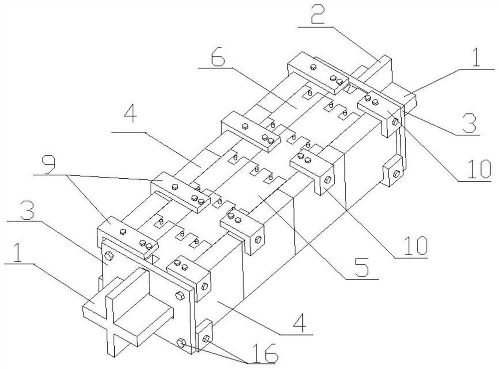 Self-locking assembly type buckling-restrained brace for nuclear island structure
