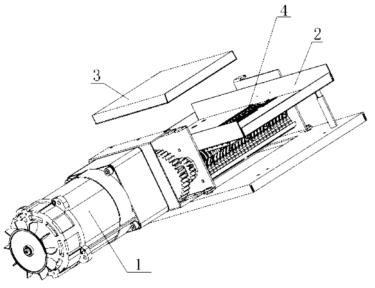 Paper shredding mechanism