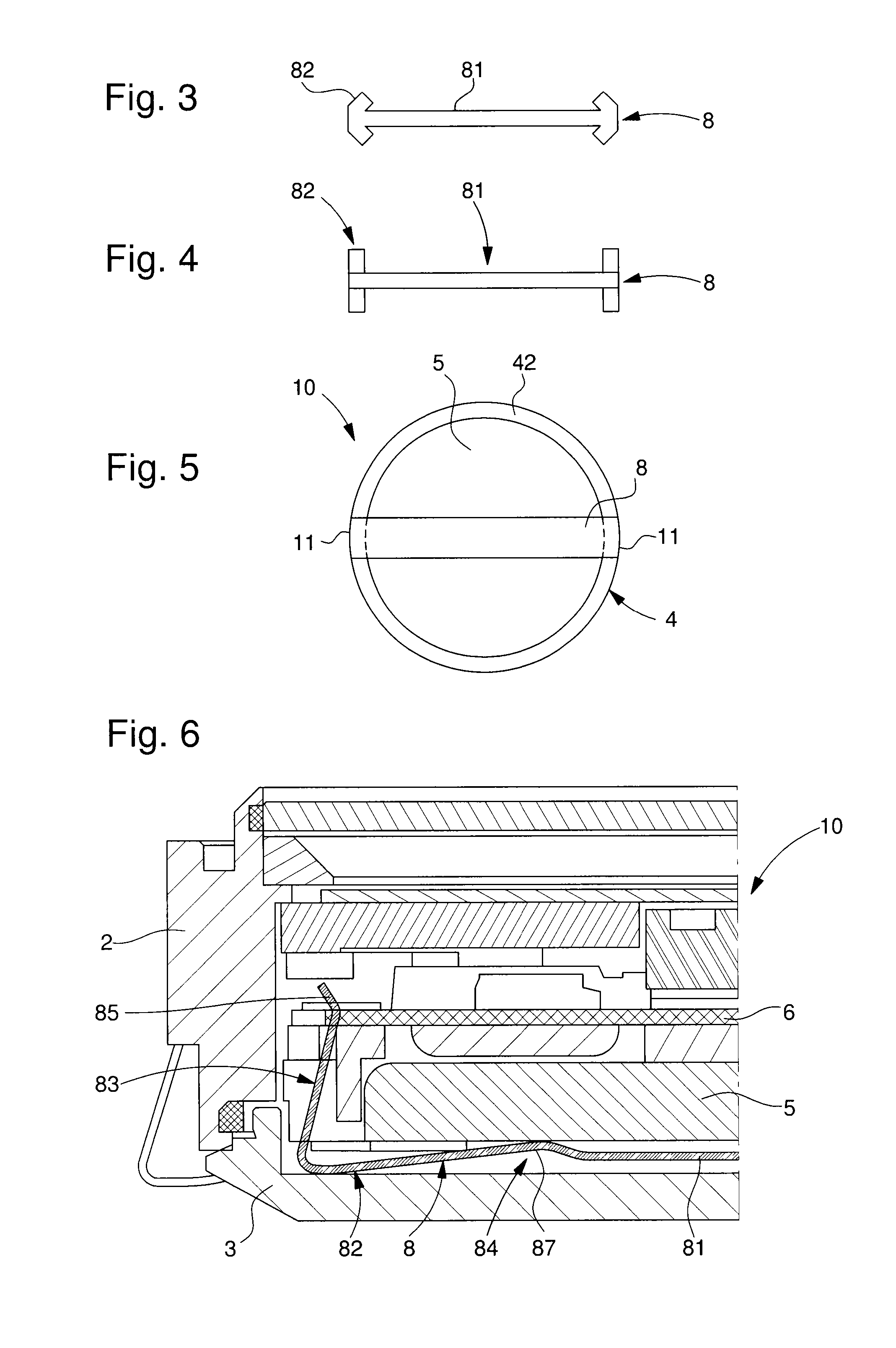 Device for securing a cell battery with improved contact