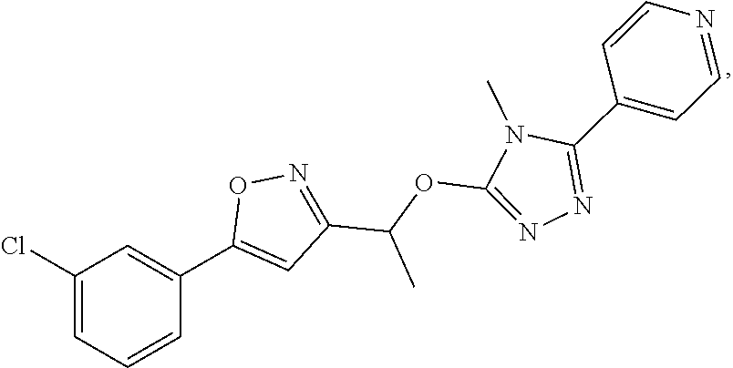 4-[5-[(rac)-1-[5-(3-Chlorophenyl)-3-isoxazolyl]ethoxy]-4-methyl-4H-1,2,4-triazol-3-yl]pyridine . . . .