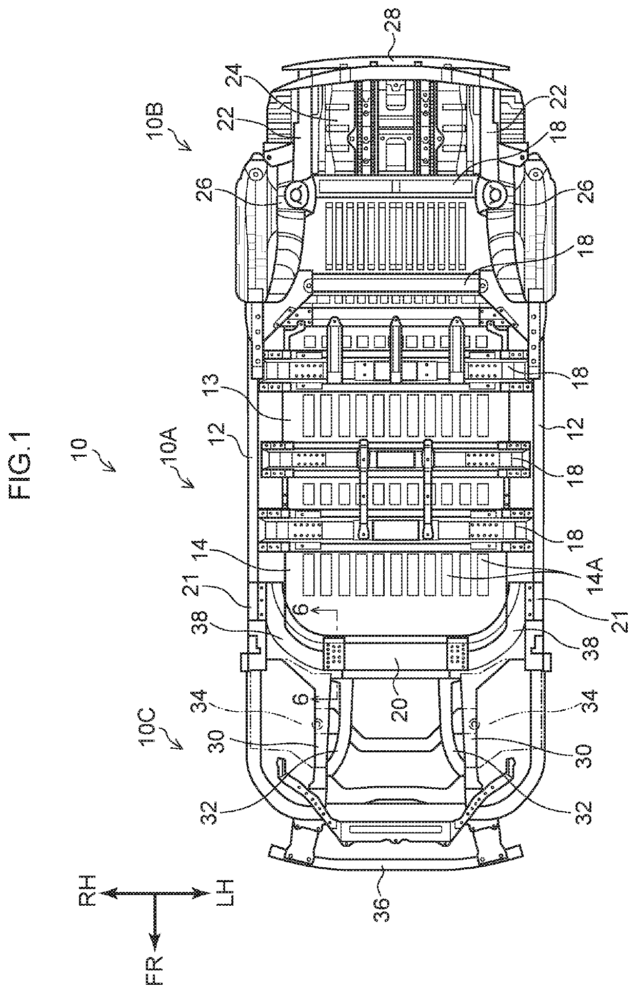 Vehicle front portion structure