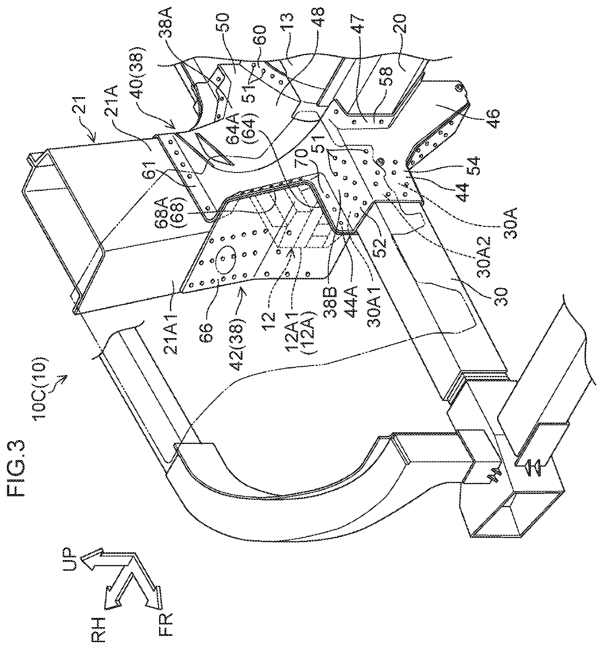 Vehicle front portion structure