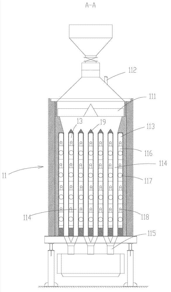 External heat radiation type dry distillation system for oil shale