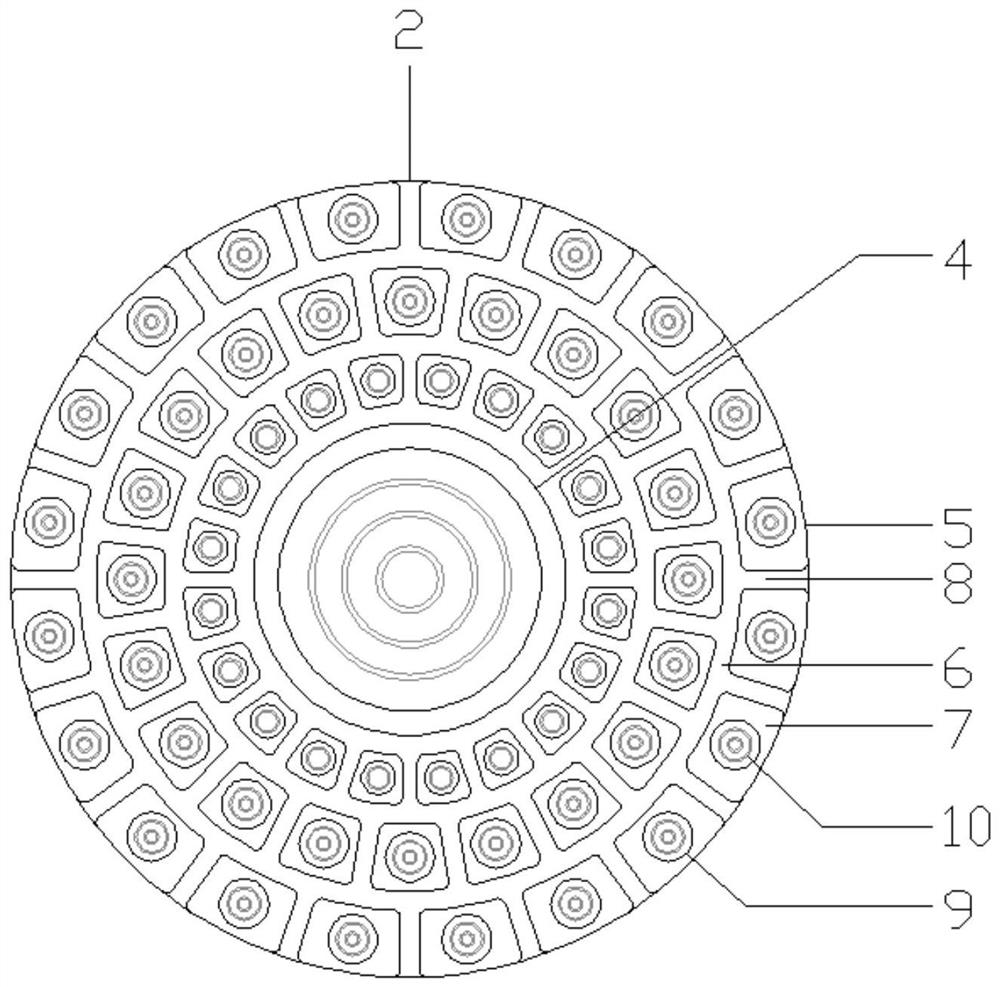 A deformable micro-suction cup bionic, impurity-removing, wear-resistant, non-slip sole structure