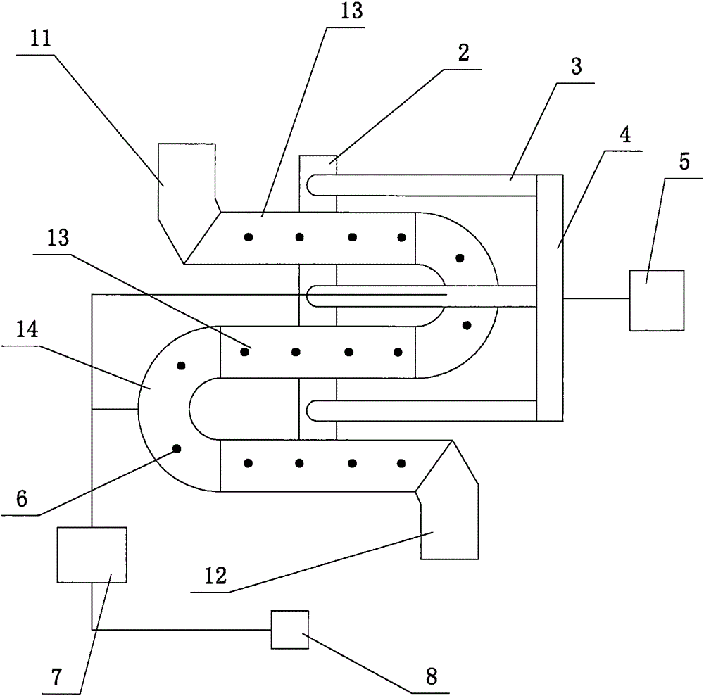 Exhaust gas conveying pipe based on timing static electricity and ultrasonic dust removal