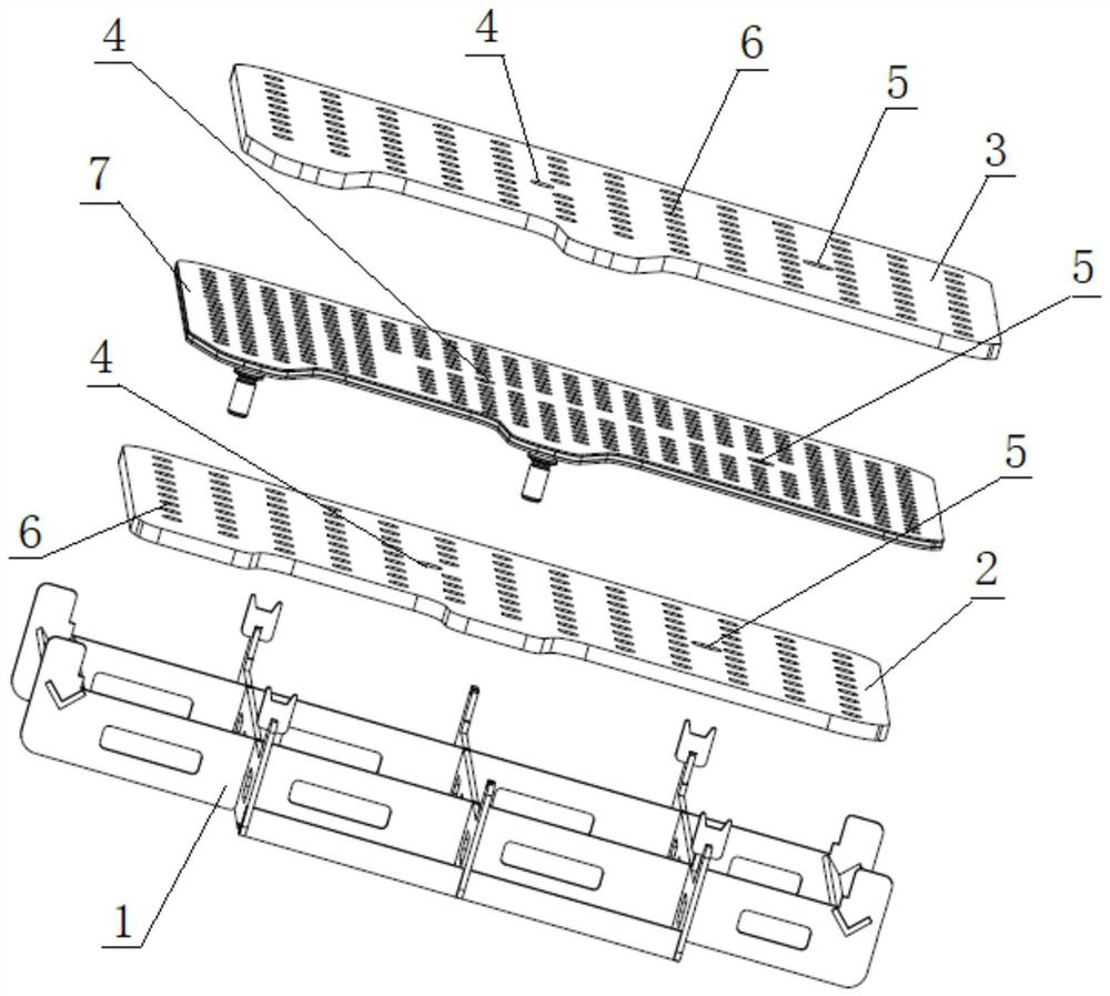 Graphite clamp for battery liquid cooling plate brazing and clamping method of thereof