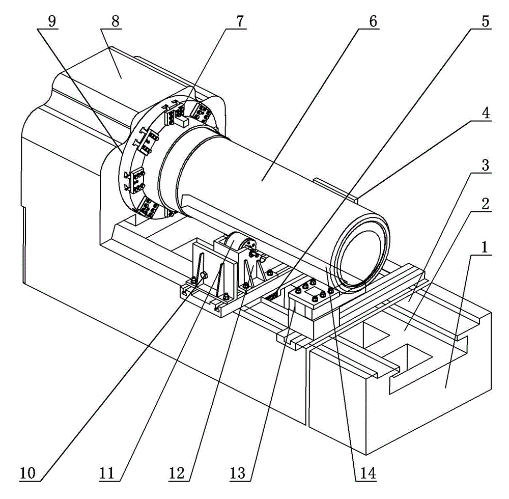 Horizontal lathe for machining cylindrical eccentric part and method adopted by same